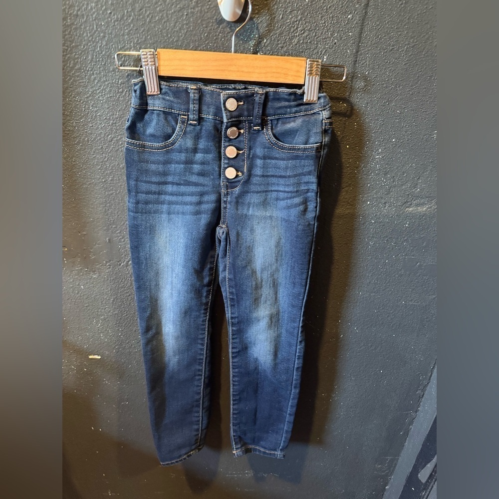 Jordache Dark Blue High Rise Super Skinny Button Fly Jeans